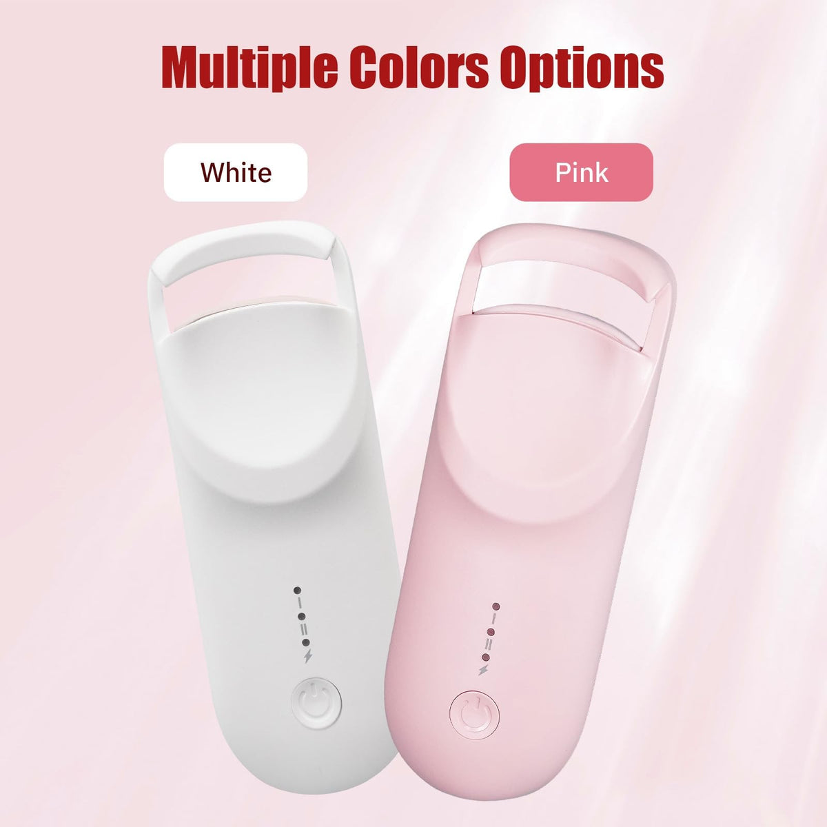 Heated Electric Eyelash Curler - 5s Fast Heating, Type-C Rechargeable, Portable Lash Lift (White)