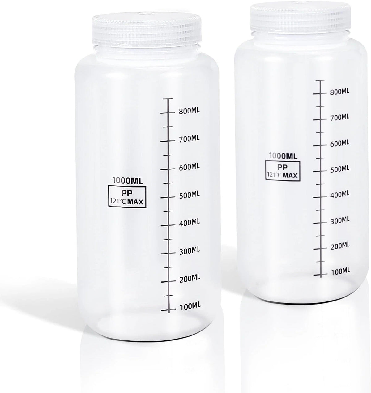32oz Reusable Food Grade Plastic Water Bottles with Airtight Leak-Proof Caps