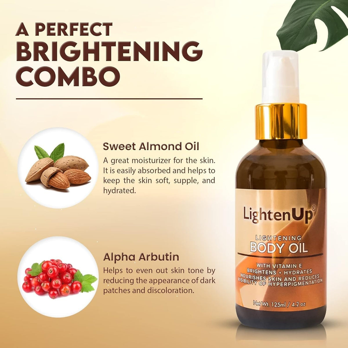 Brightening Body Oil with Vitamin E & Nourishing Oils - 4.2 oz