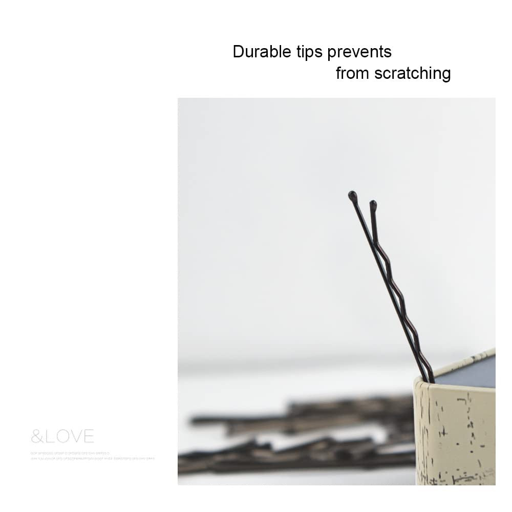 Brown Long Bobby Pins for Thick Hair, 2.75 '' 1 Count (Pack of 100),