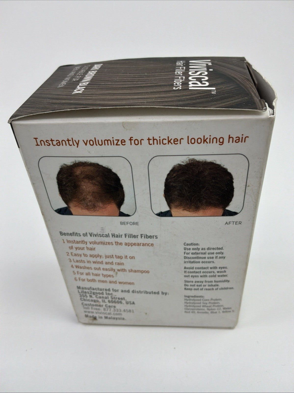 Viviscal Hair Filler Fibers Dark Brown for Men & Women 0.53oz