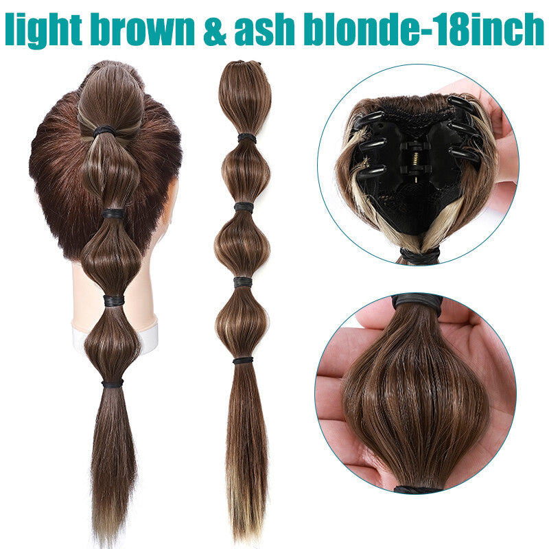 Extra Thick 12-Inch Clip-In Ponytail Hair Extension - Natural & Wavy