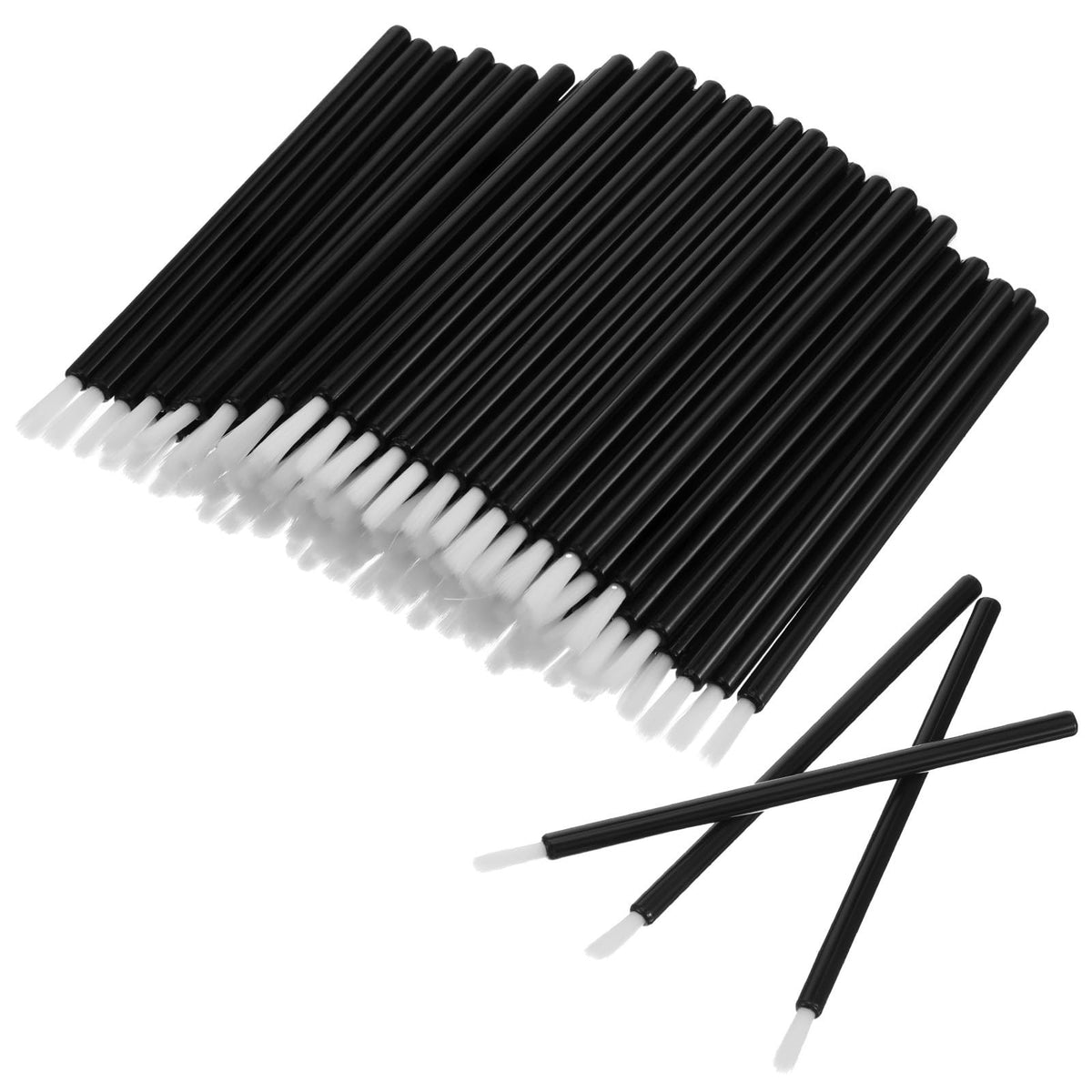 Disposable Brush Applicators 100pcs for Cookie Painting & Makeup - MBAIYO Black