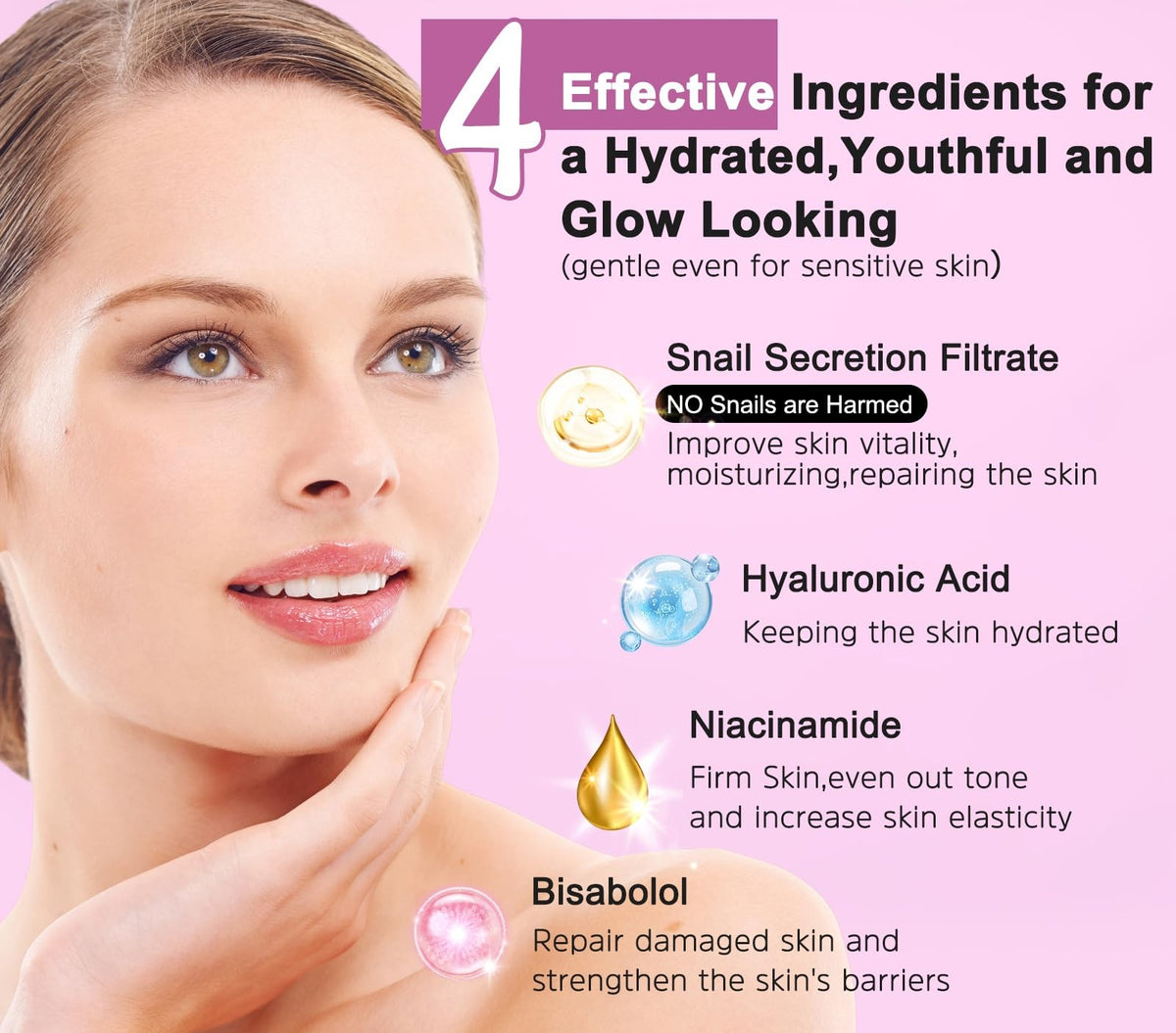 Korean Snail Mucin Skin Care Set for Women & Teens - 5 Piece Collection