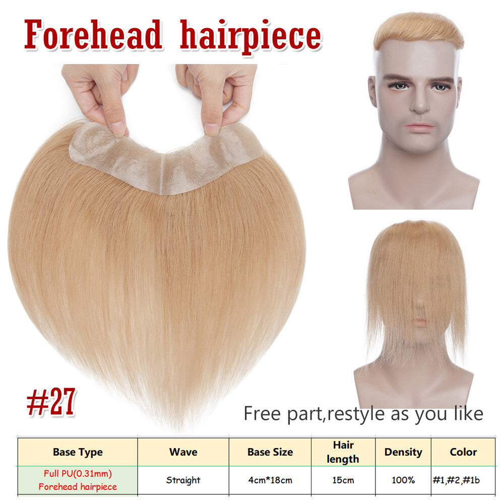 Men's Hair Replacement System Toupee Human Hair Skin V Loop - Natural-Looking Hairpiece