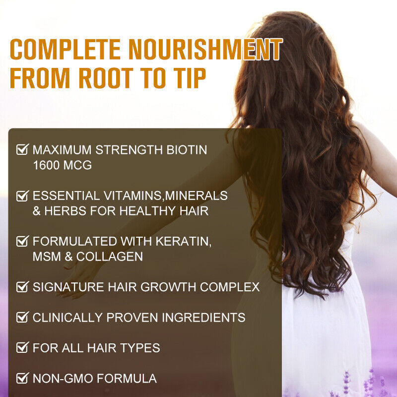 Hair Growth Capsules - 60 Count DHT Blocker Supplement
