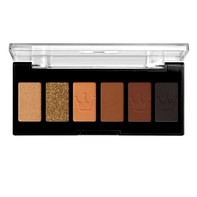 Mini Eyeshadow Palette with 6 Warm & Shimmer Shades - Travel Friendly