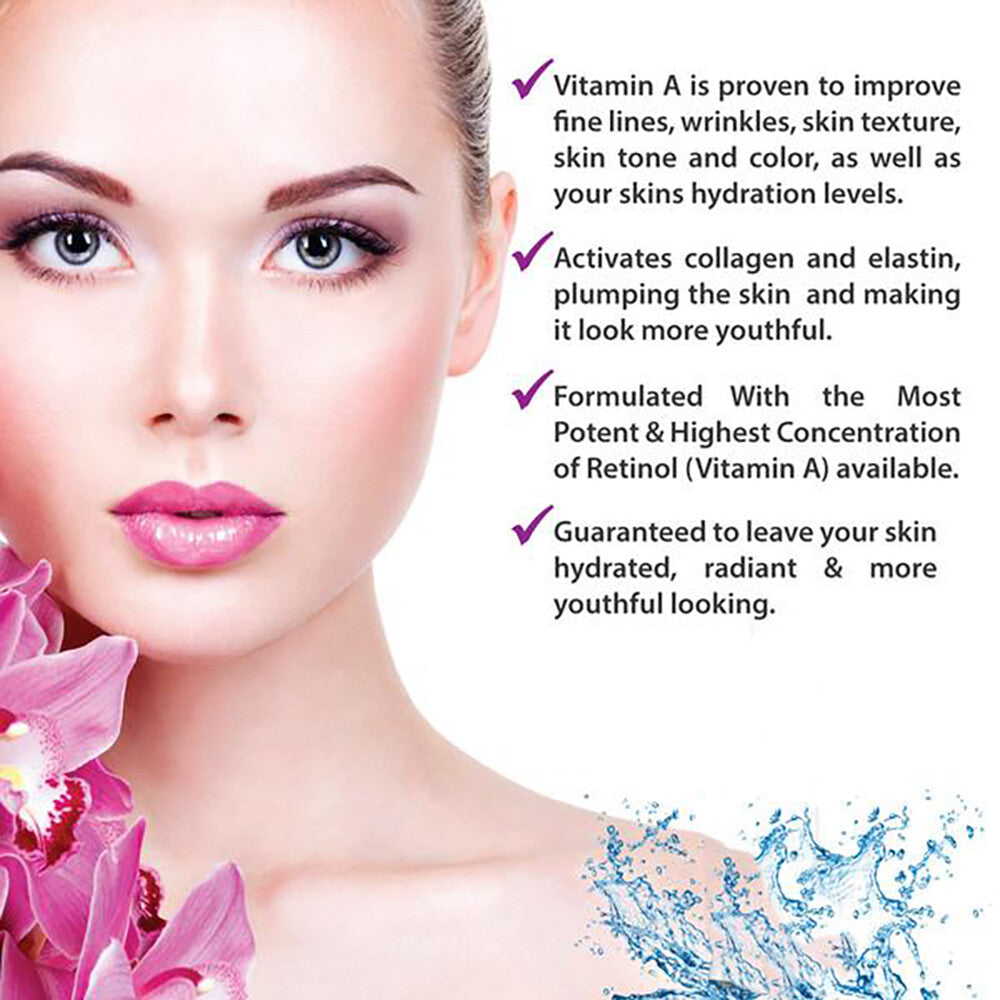 Anti-Aging Retinol Vitamin A Serum for Face - Fine Lines & Wrinkles Treatment