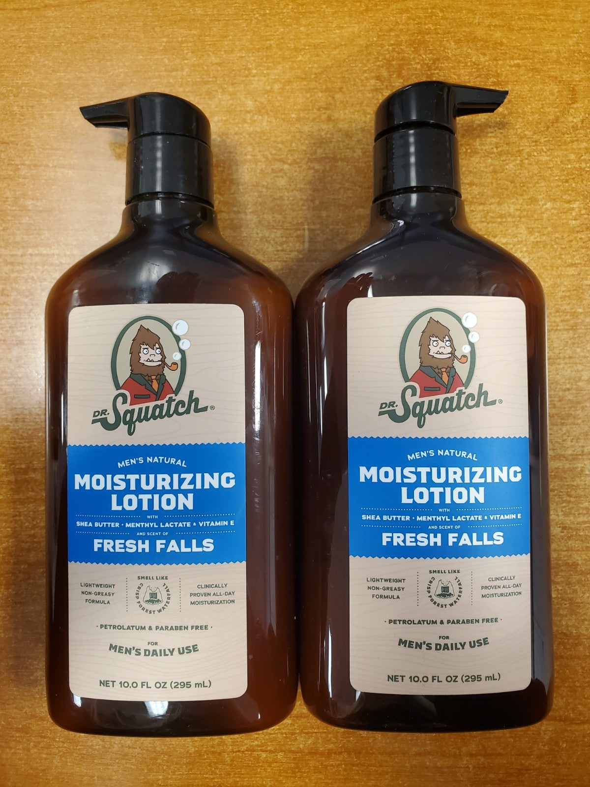 Dr. Squatch Men's Natural Lotion Fresh Falls 2-Pack