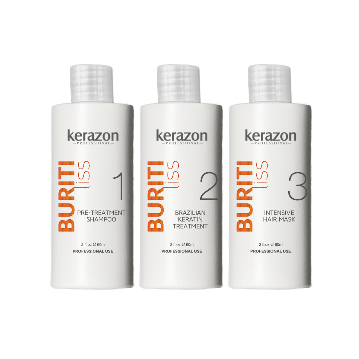 Brazilian Keratin Hair Smoothing Treatment Kit - Frizz Control & Shine