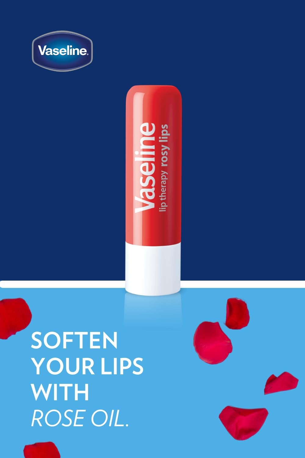 Vaseline Lip Therapy Rosy Lip Balm - Moisturizing Chapped Lip Care, 0.16oz