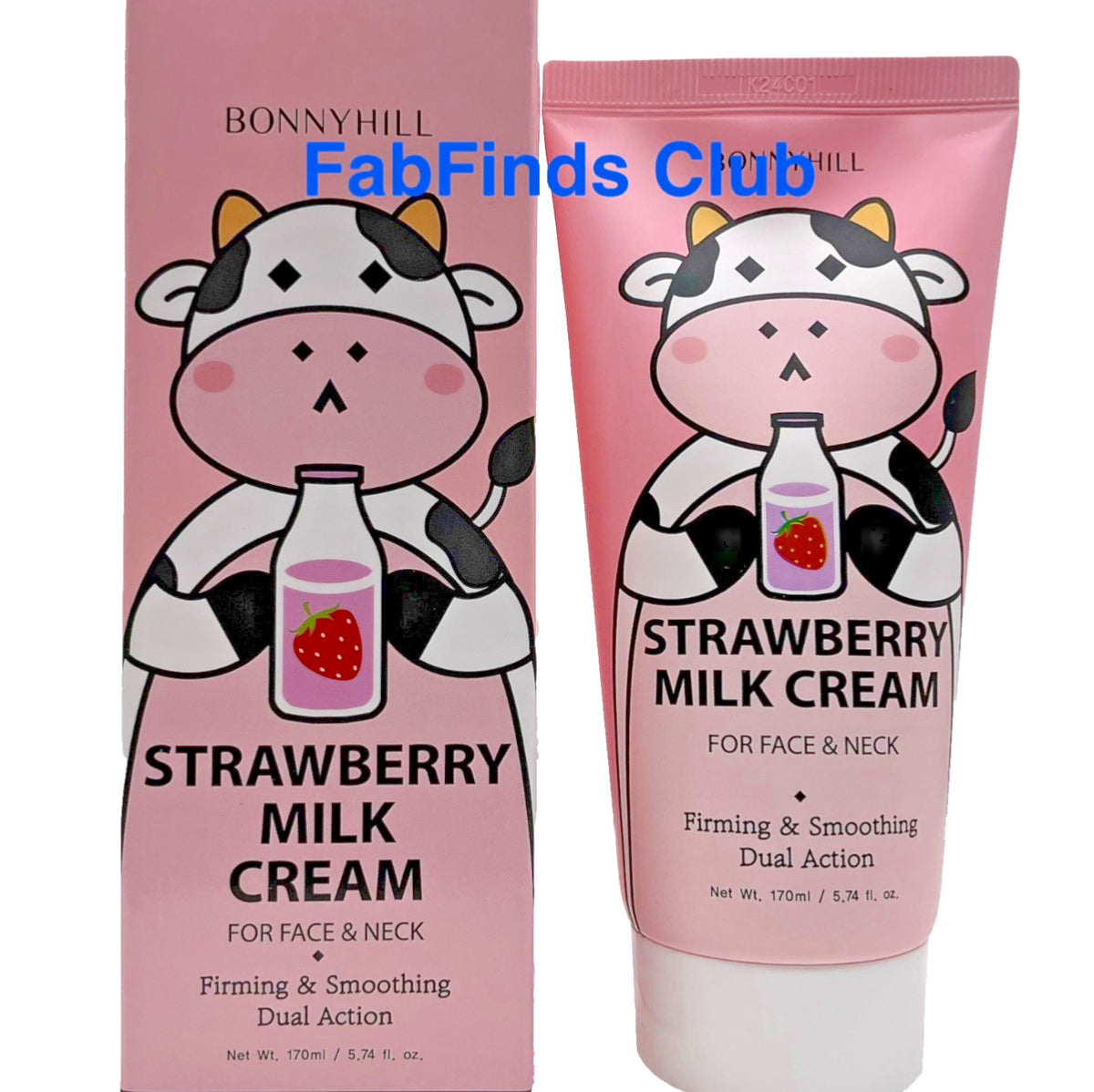 Strawberry Milk Cream for Face & Neck - Korean Skincare