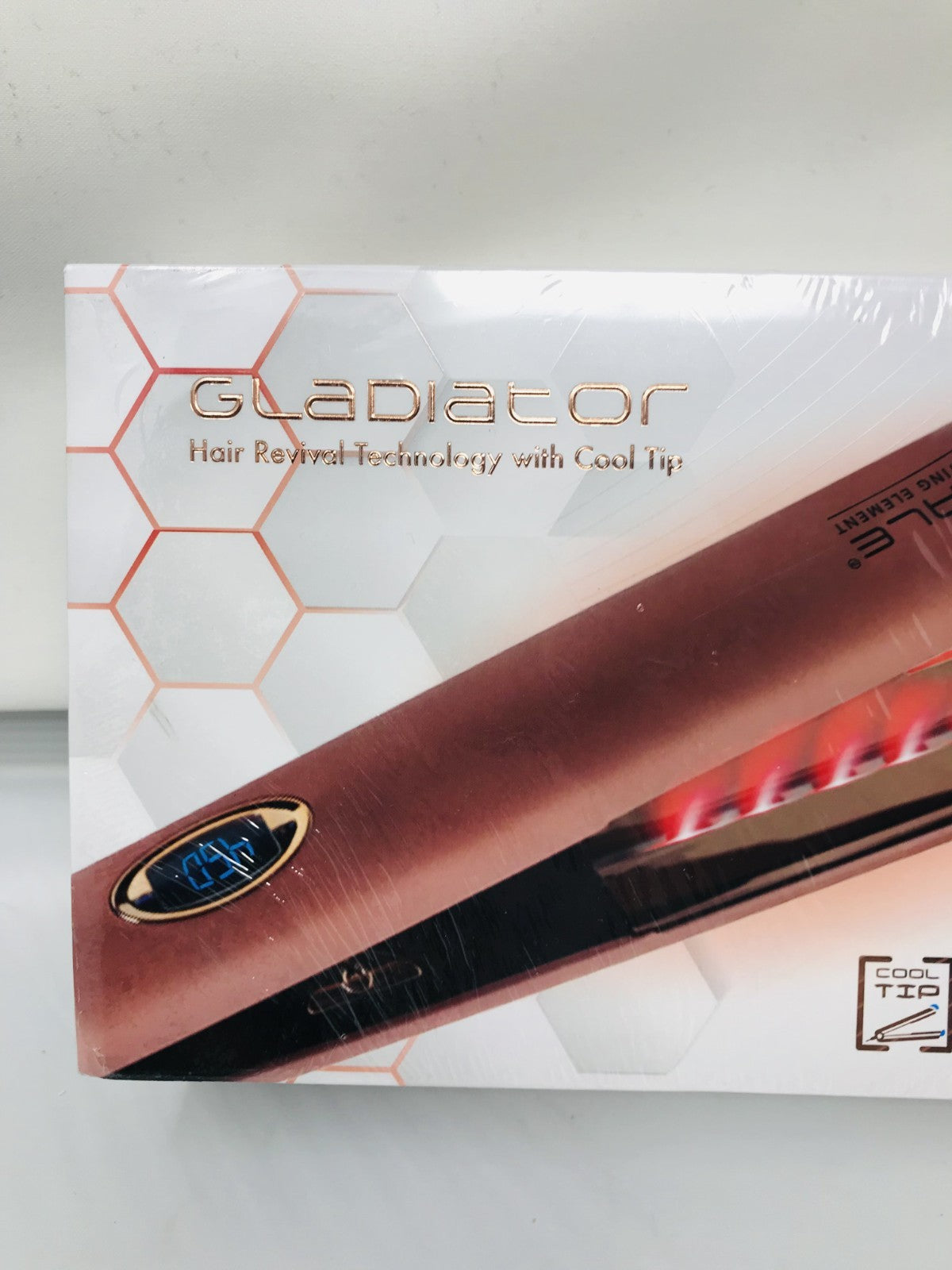 Rose Gold Hair Styling Flat Iron with Heating Element & Cool Tip