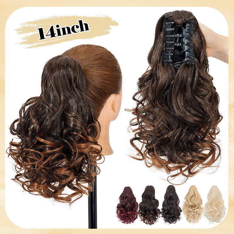 Thick Wavy Claw Clip Ponytail Hair Extension - Natural Look