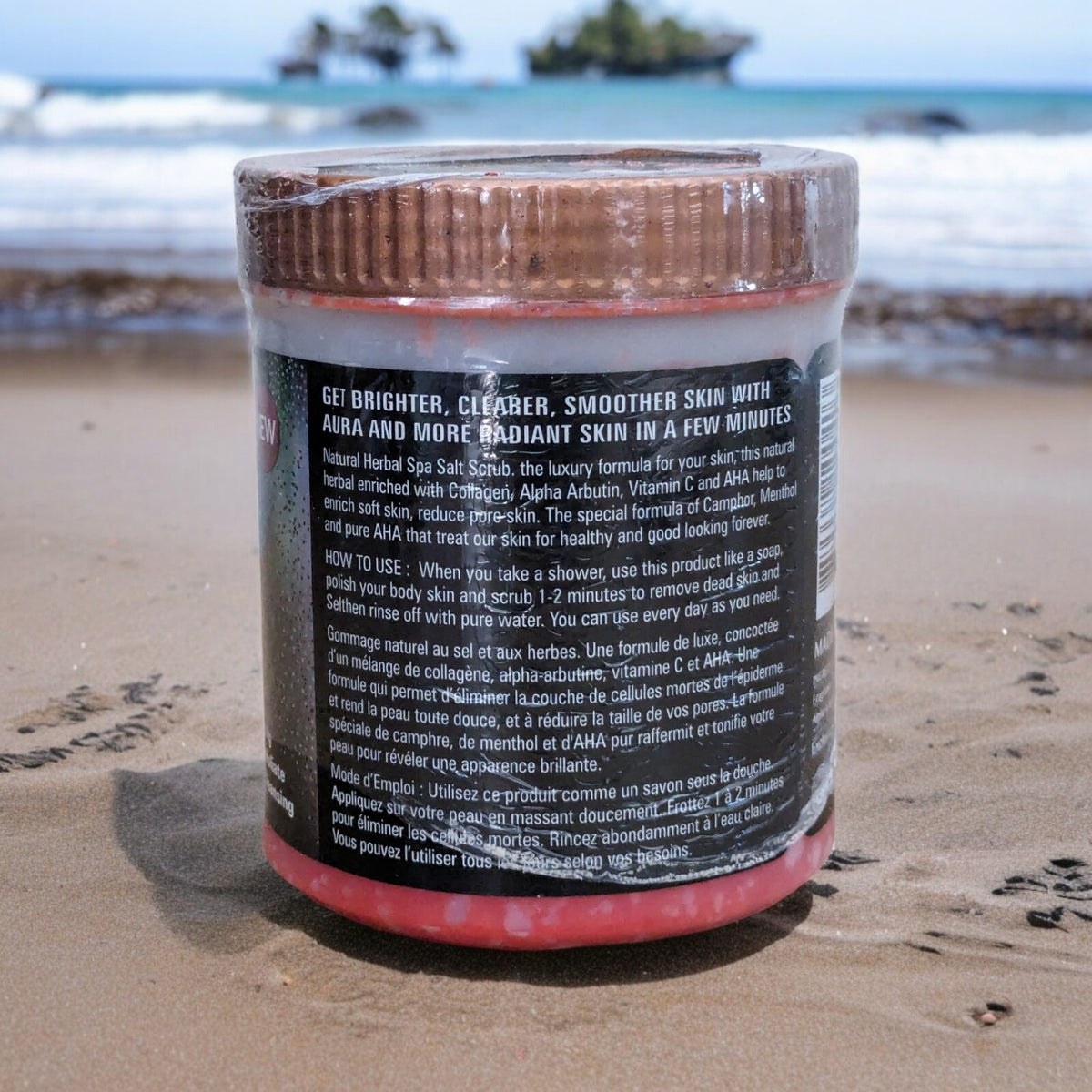 Soft & Beautiful Aha Arbutin Collagen Exfoliating Spa Salt Scrub With