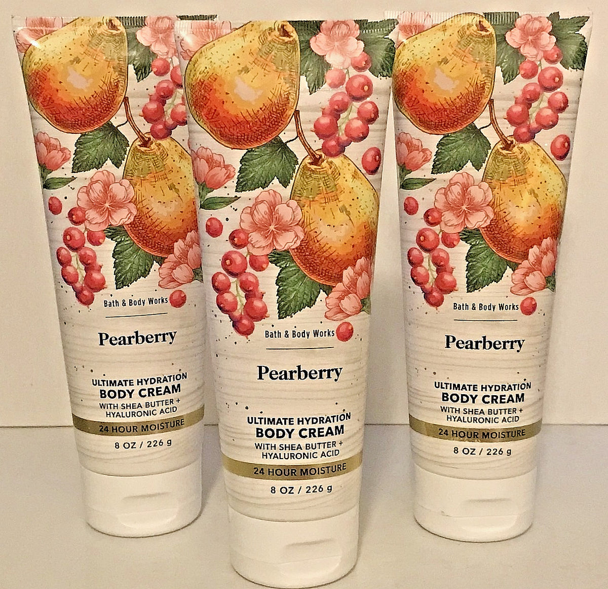 Pearberry Body Cream 24-Hour Moisture 8 oz - 3 Pack