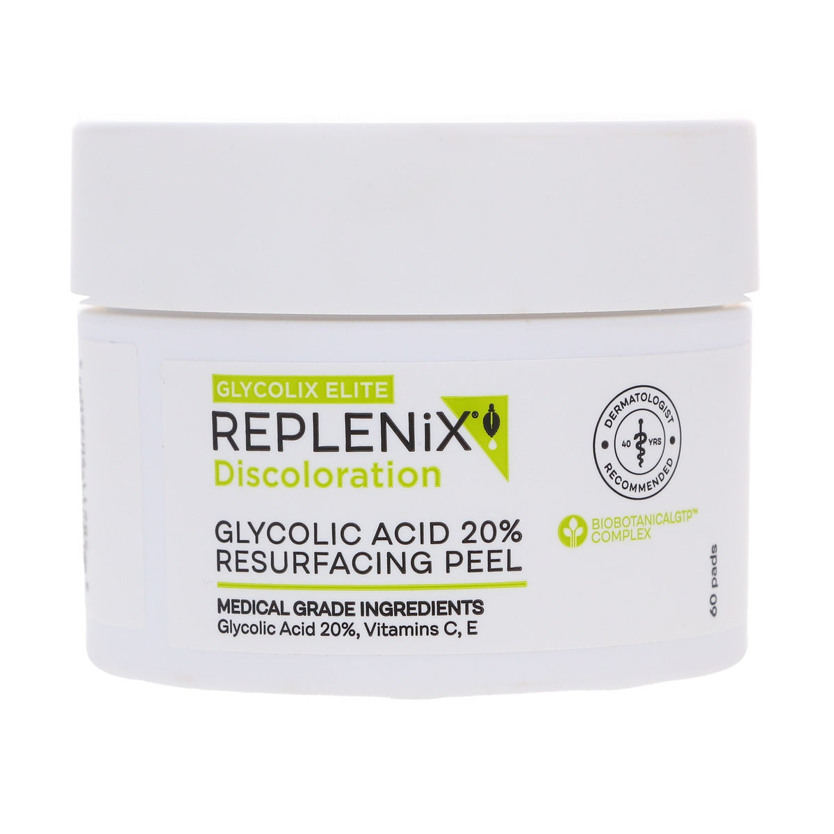 Glycolic Acid Resurfacing Peel Pads 20% - Exfoliating Skin Care, 60 Count