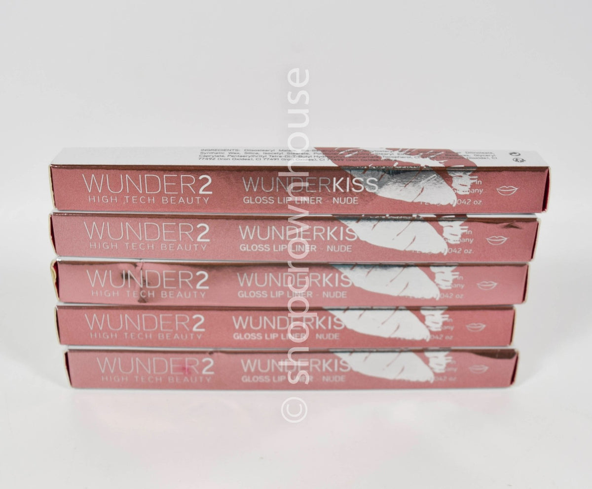 High Tech Lip Gloss Lip Liner Pencil Nude 5 Pack - Waterproof & Precise