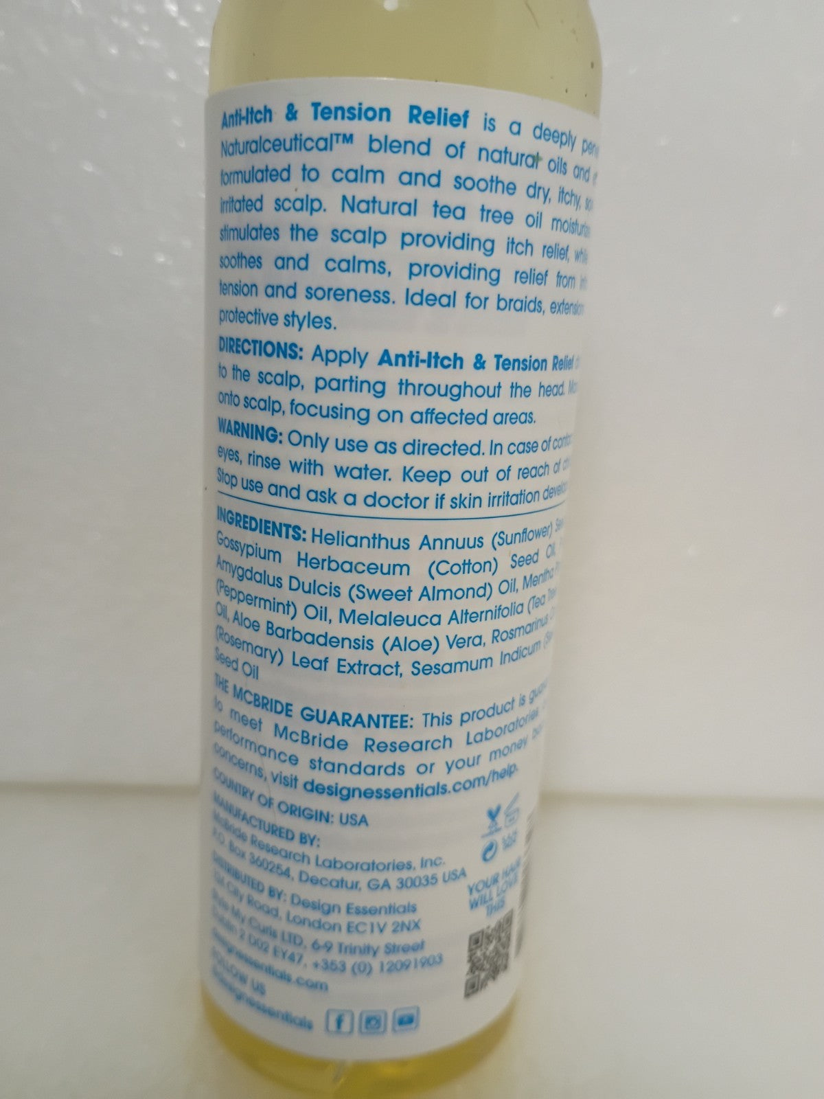 Scalp Care Anti-Itch & Tension Relief Oil with Tea Tree & Aloe - 4oz