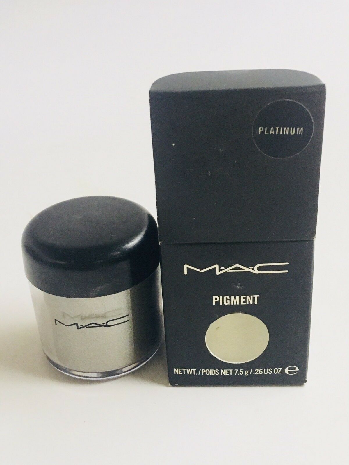 MAC Platinum Silver Glitter Pigment Eyeshadow - New In Box 7.5g