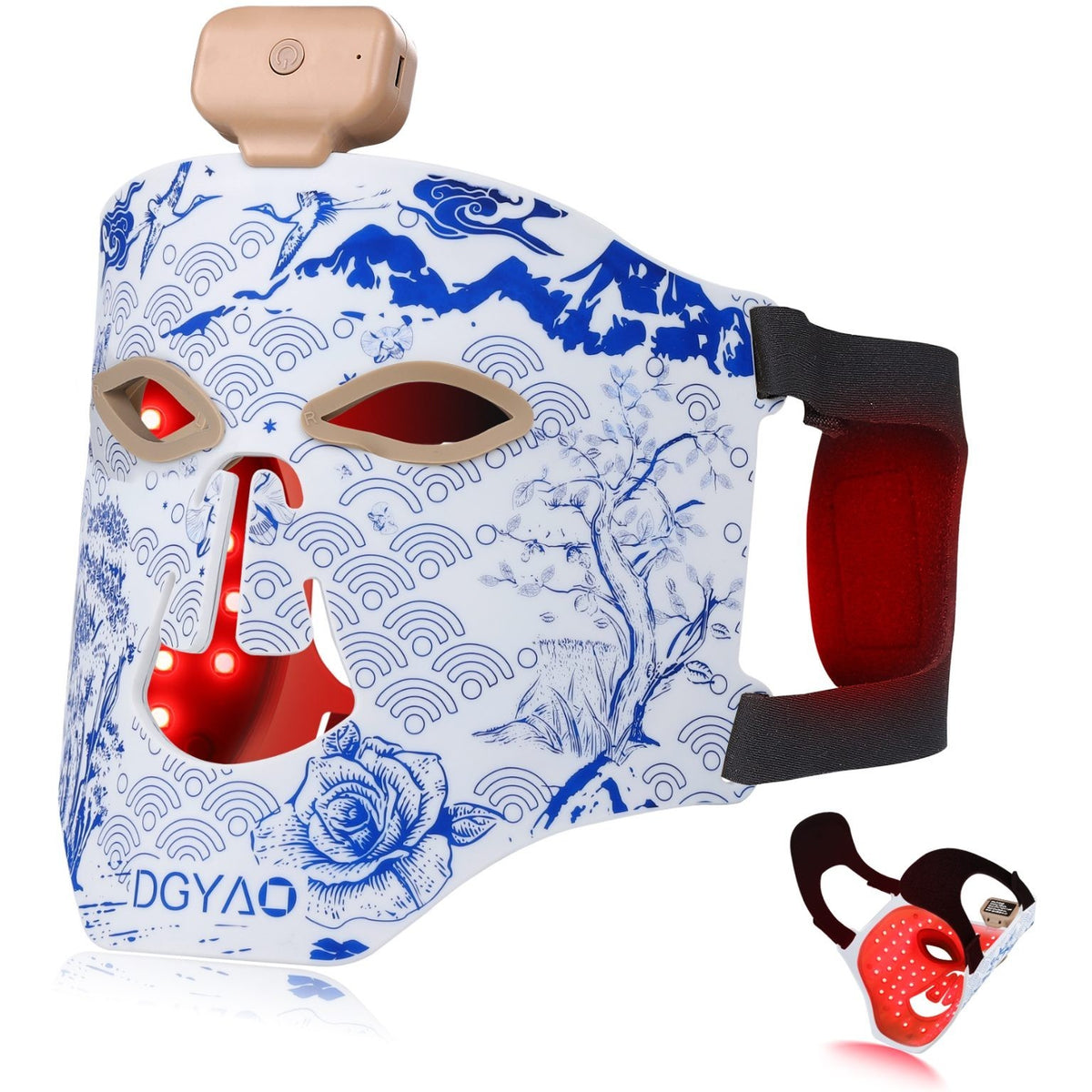 8-Color LED Red Light Therapy Face Mask, Cordless