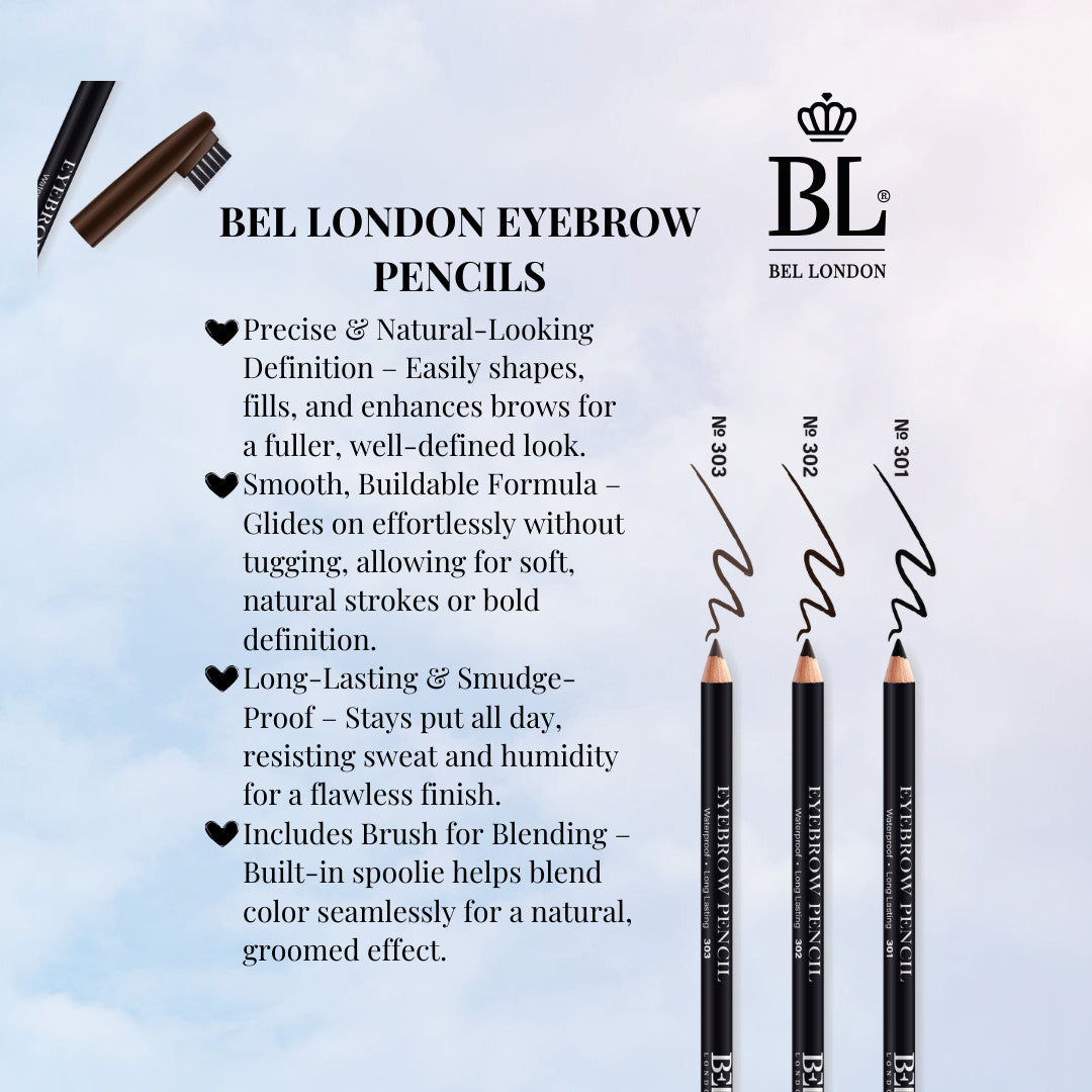 Waterproof Eyebrow Pencil with Brush - Long-Lasting, Smudge-Proof Makeup
