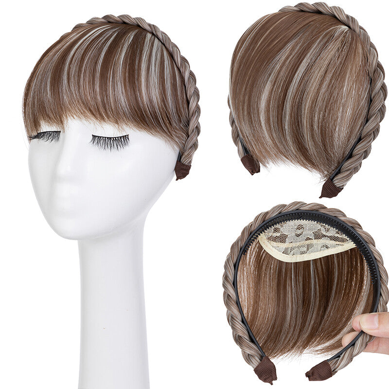 Clip-In Thin Neat Bangs Hairpiece for Front Fringe Hair Extensions