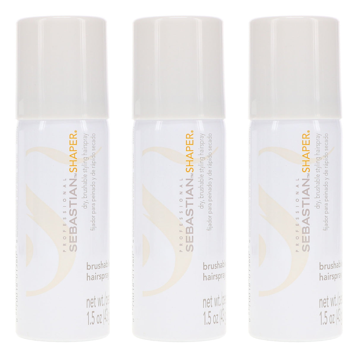 Brushable Hairspray 1.5 oz - Humidity Resistant, Firm Hold, 3 Pack
