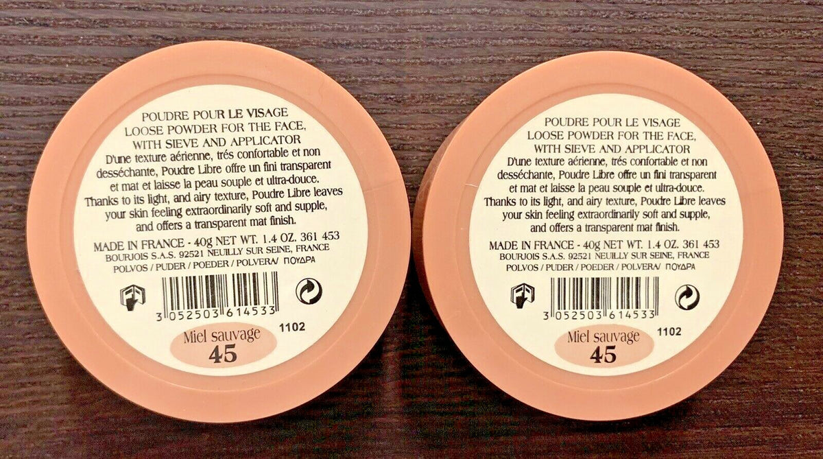 Bourjois Loose Face Powder 45 Miel Sauvage - 2 Pack 30g Total