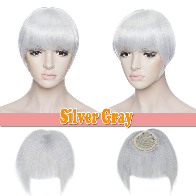 Clip-In Thin Neat Bangs Hairpiece for Front Fringe Hair Extensions