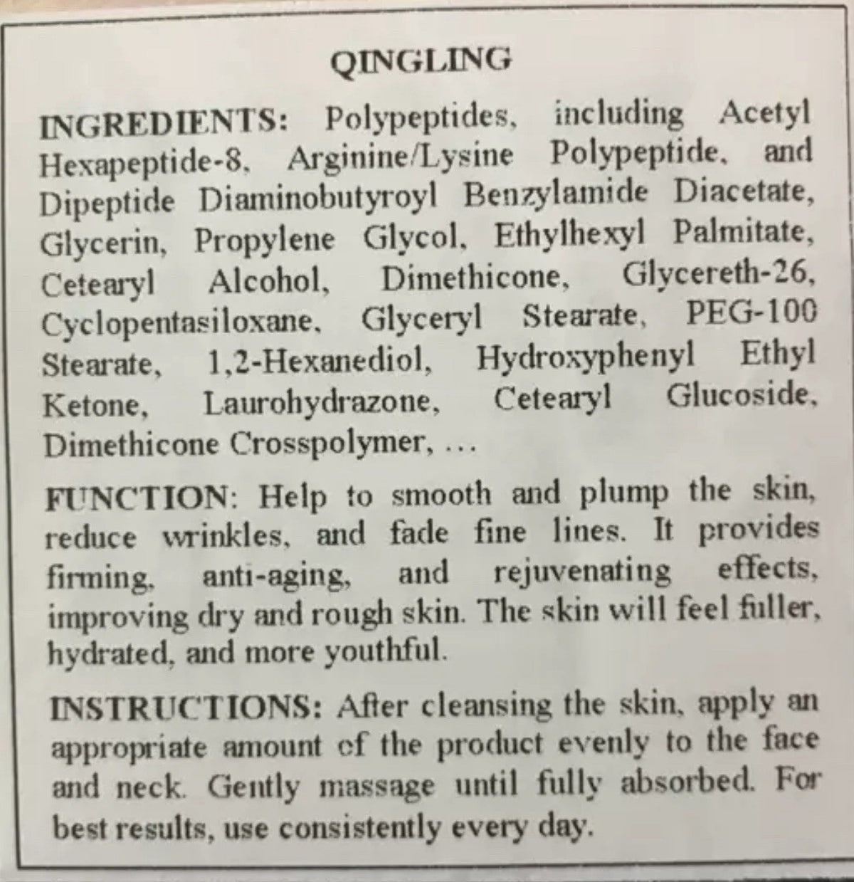Polypeptide Face Cream 50g Moisturizer & Firming Skin Care for Daily Use