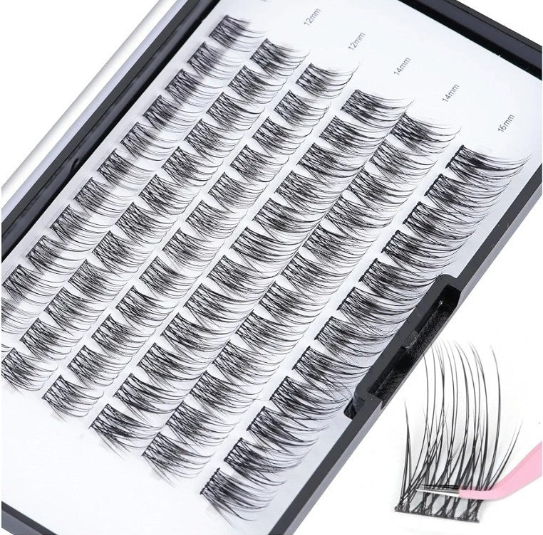 DIY Eyelash Extension Clusters - 72pcs Soft Lash Fans, 10-16mm Mix