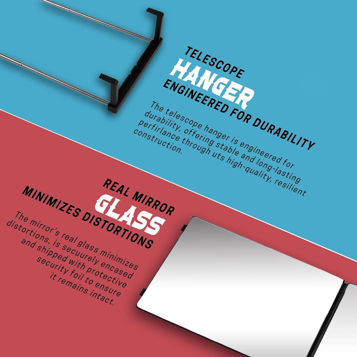 Self Haircut Mirror - Adjustable 3-Way Trifold Hair Cutting System for Men & Women