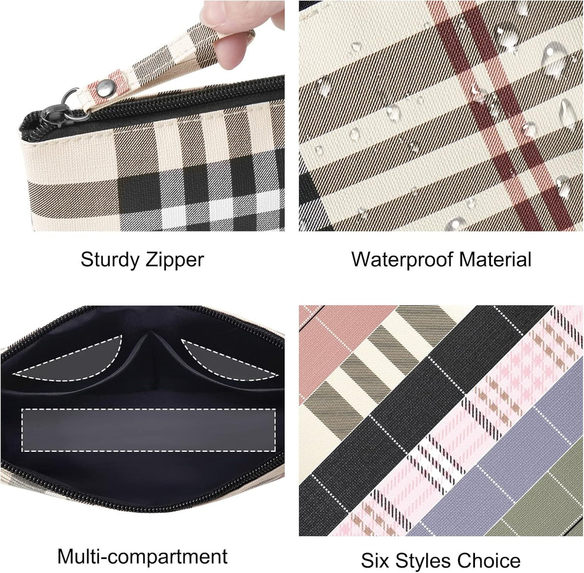 Small Makeup Bag for Travel and Purse - PU Leather Cosmetic Organizer