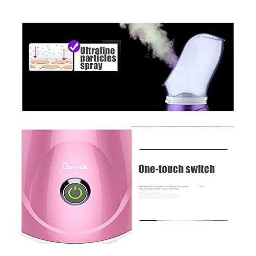 Dual Voltage Facial Steamer with Nasal & Facial Cones 110-220V Professional Spa