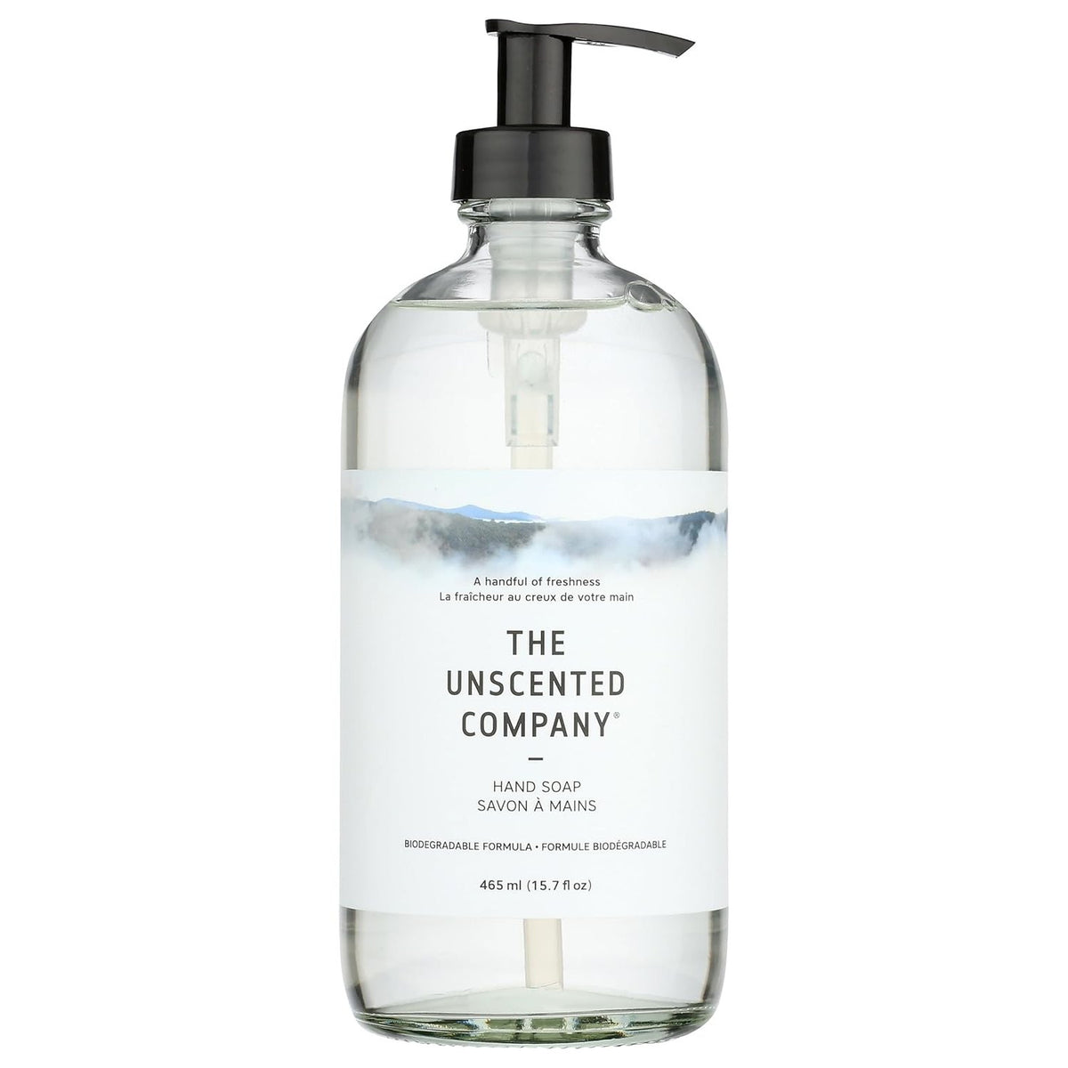 The Unscented Company, Liquid Hand Soap, Glass Bottle, 15.7 Ounces