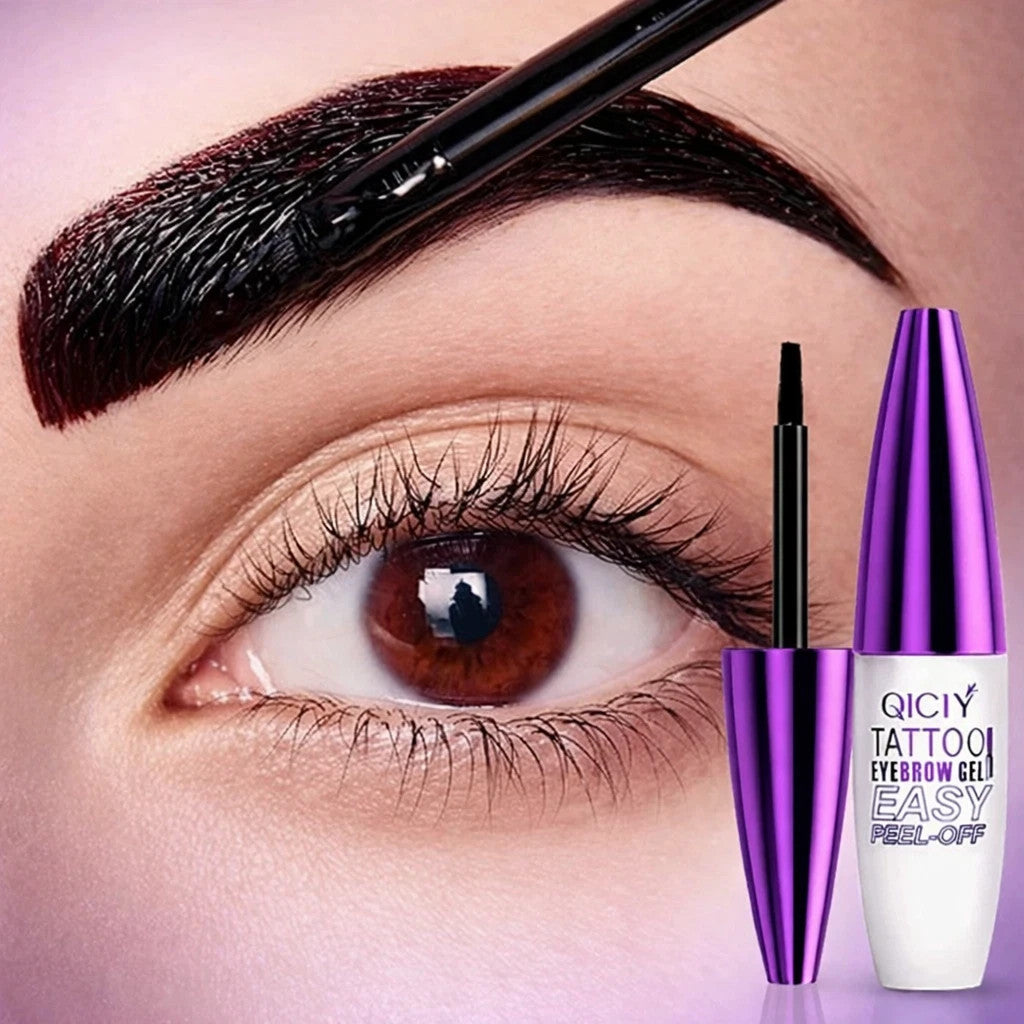 Waterproof Semi-Permanent Eyebrow Tint Gel - Long-Lasting Peel-Off Brow Color