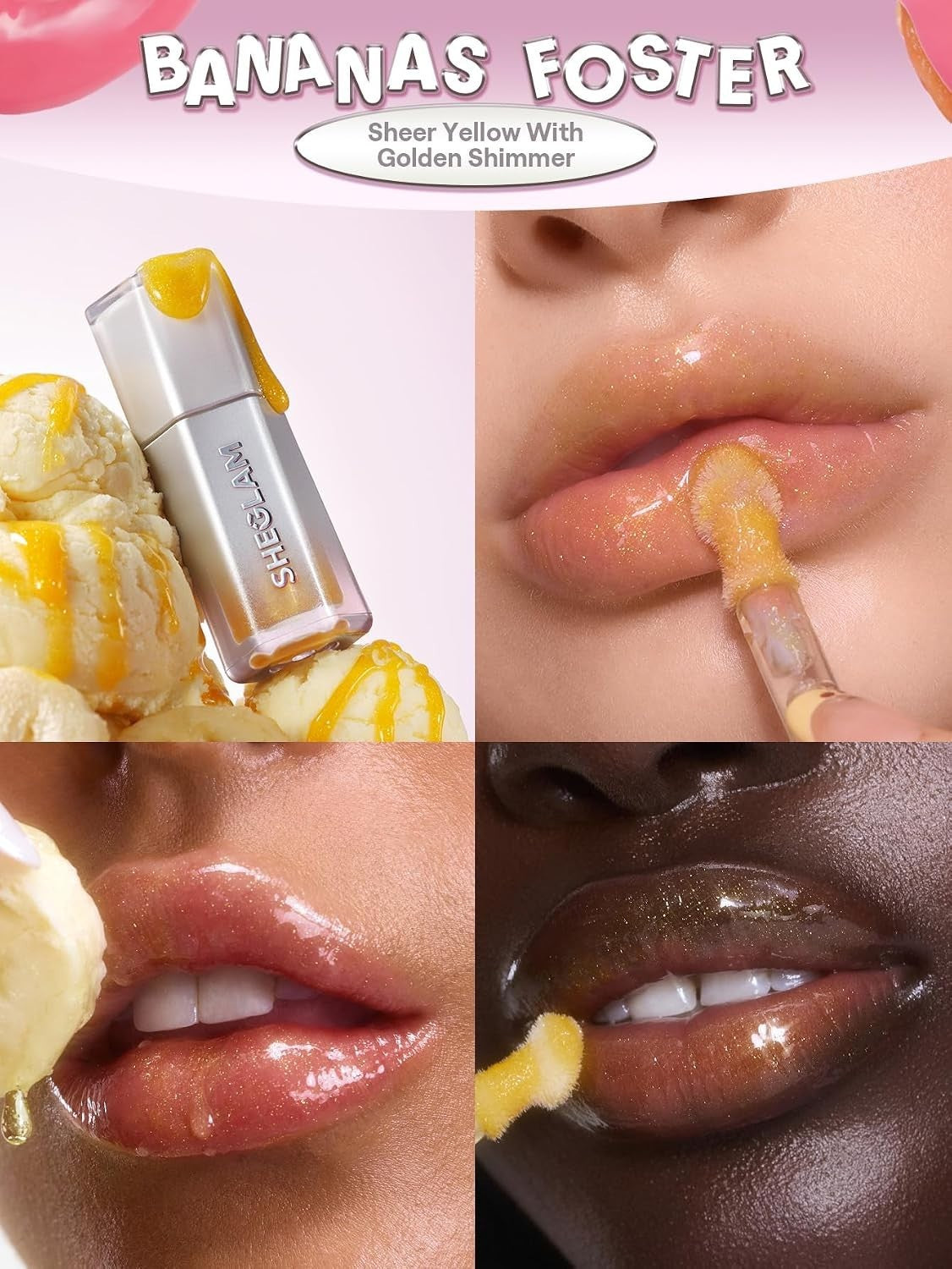 High Shine Transfer-Resistant Lip Gloss - Luxurious Bananas Foster