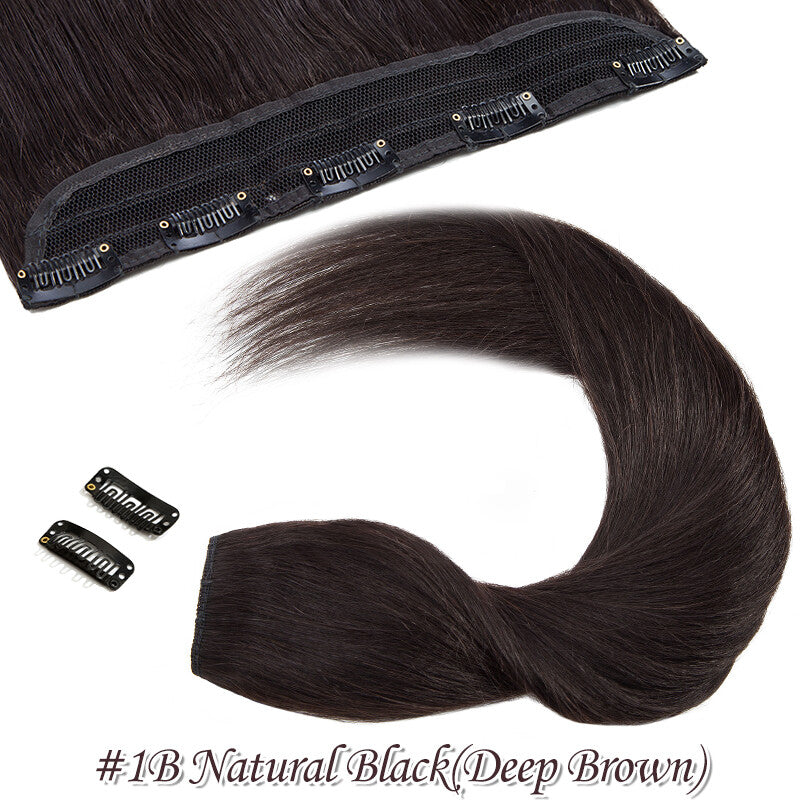 Clip-In Hair Extensions 3/4 Full Head Balayage Remy Human Hair Thick Weft