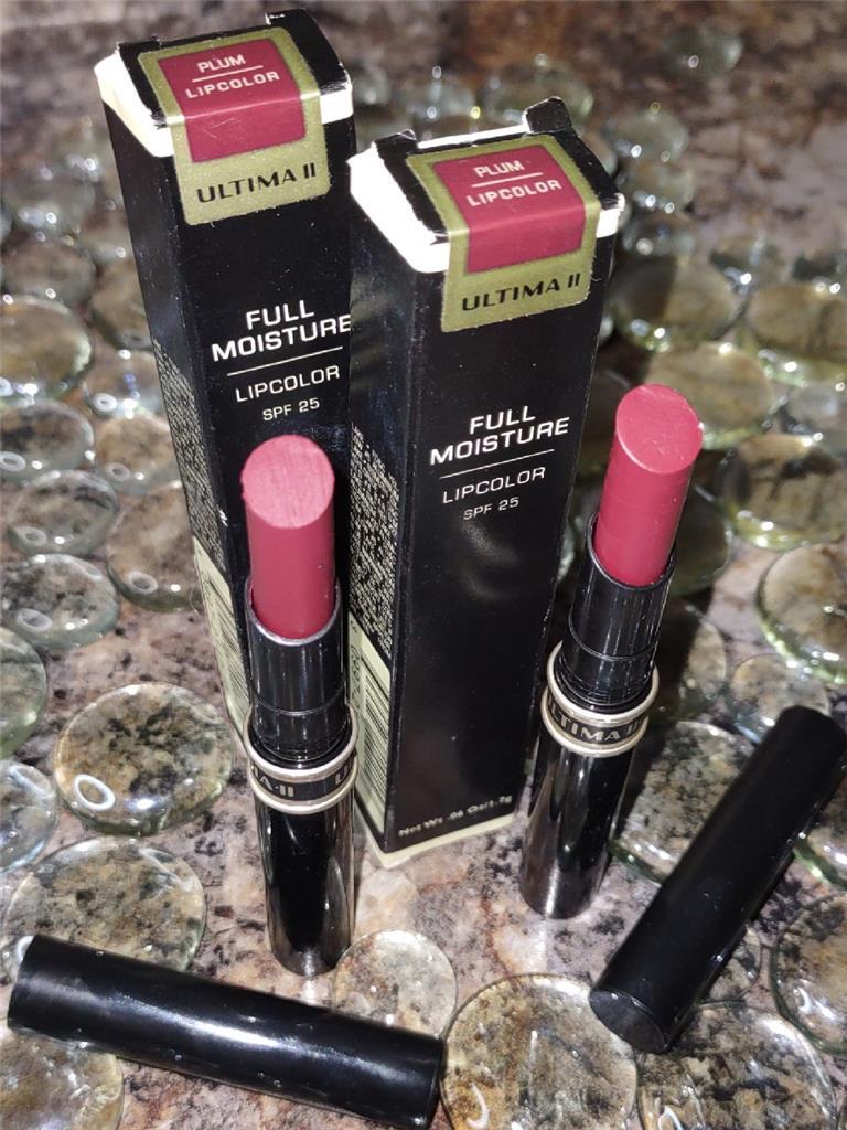 2-Pack Moisturizing Lip Color SPF 25 in Plum - Full Coverage, New