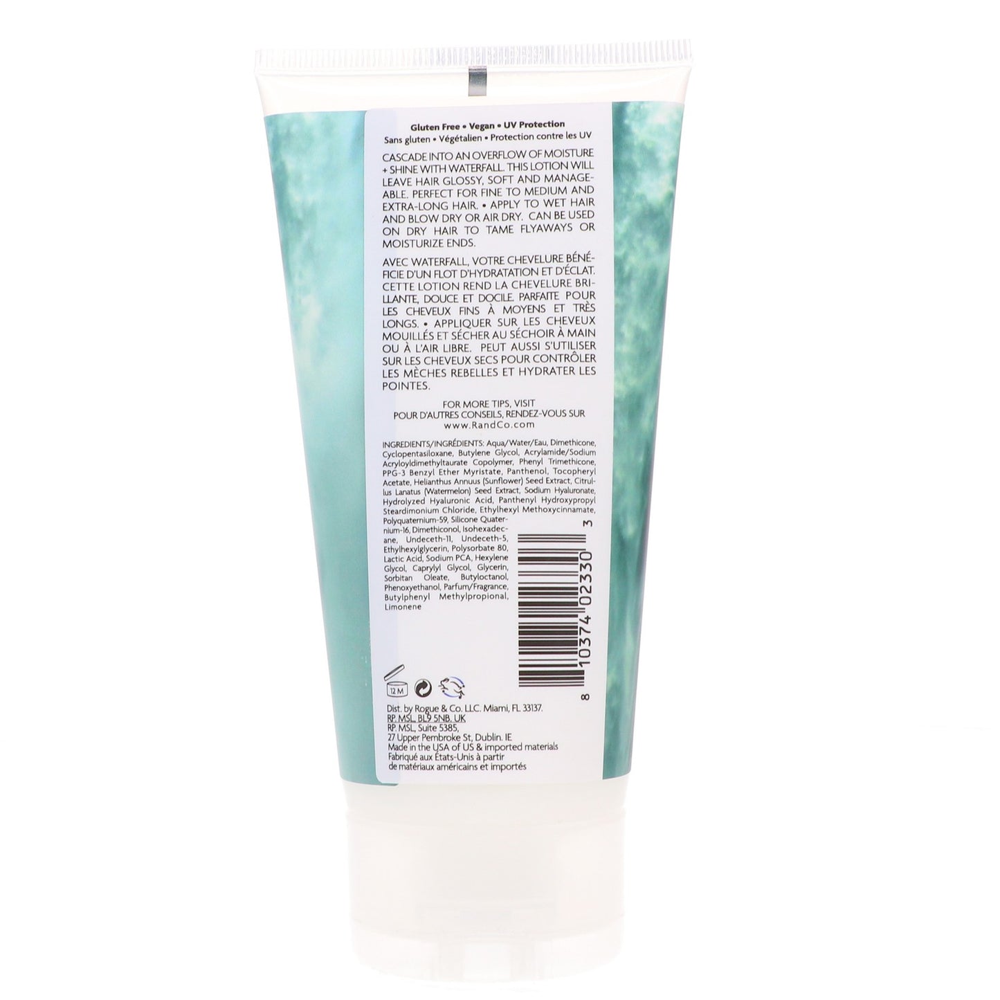 Waterfall Moisture and Shine Hair Lotion 5 oz 2 Pack - Soft, Glossy Finish