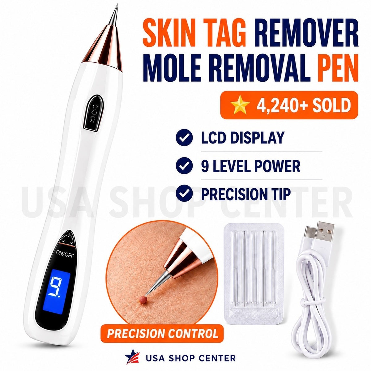 Laser Plasma Pen for Skin Tag Mole Wart Removal Anti-Aging Dark Spot Therapy