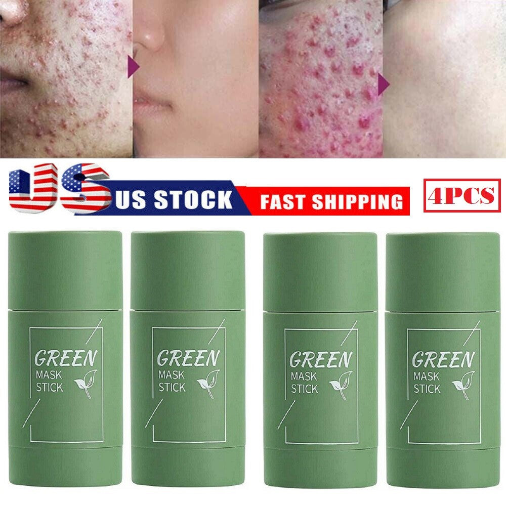 Green Tea Clay Cleansing Stick - 4pcs Facial Mask Set
