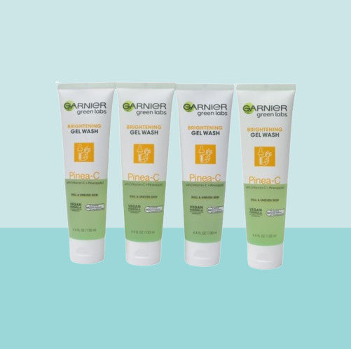 Garnier Green Labs Brightening Gel Wash Pinea-C - 4.4 oz Pack of 4