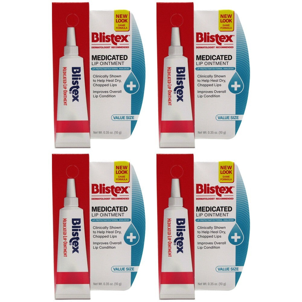 Medicated Lip Balm Set - Hydrating & Protecting Lip Ointment Pack of 4