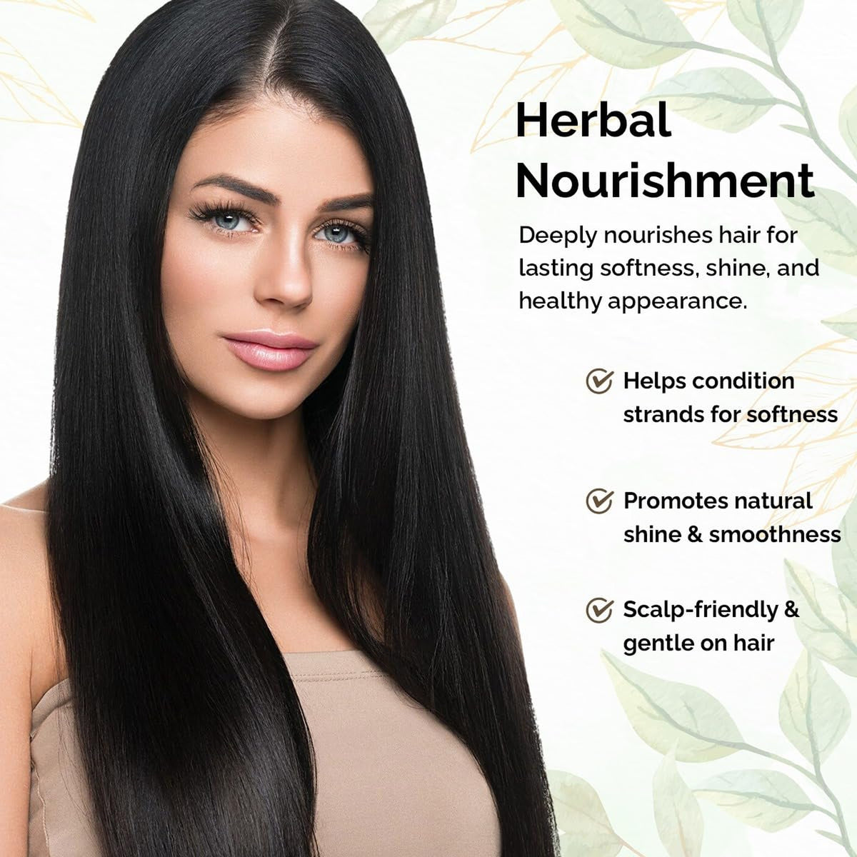 Black Henna Hair Dye for Grey Coverage Natural Plant-Based 3.5 oz