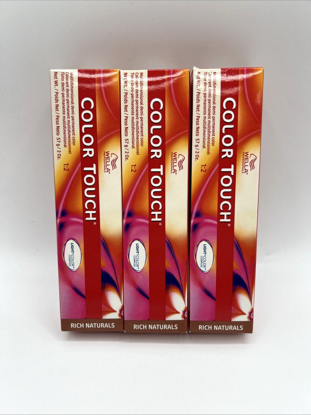 Wella Color Touch 5/1 Light Brown Demi Permanent Hair Color 2oz 3 Pack