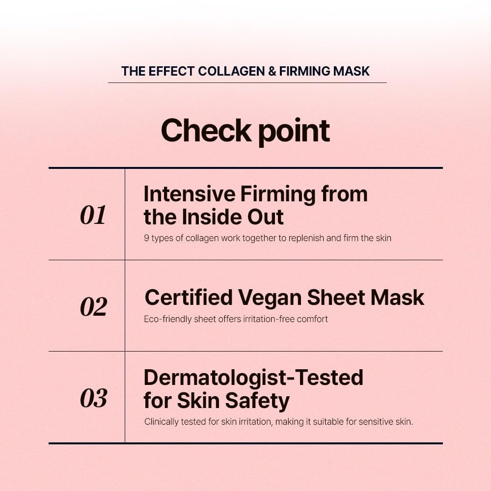 Collagen & Firming Sheet Mask (10 Sheets) - K-Beauty Face Mask