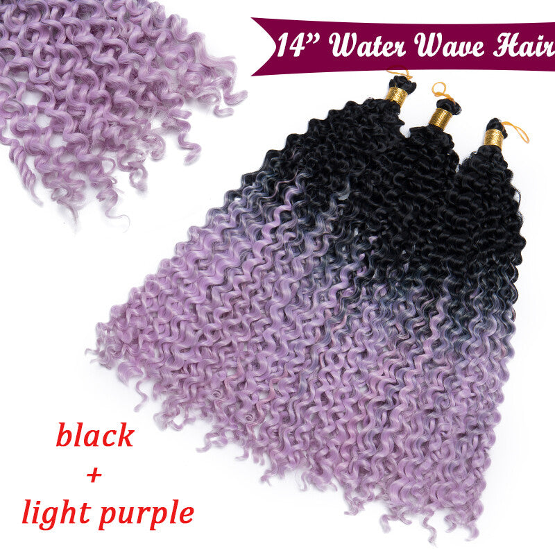 Water Wave Crochet Hair Extensions - Deep Curly Synthetic Braids, Multiple Lengths & Colors