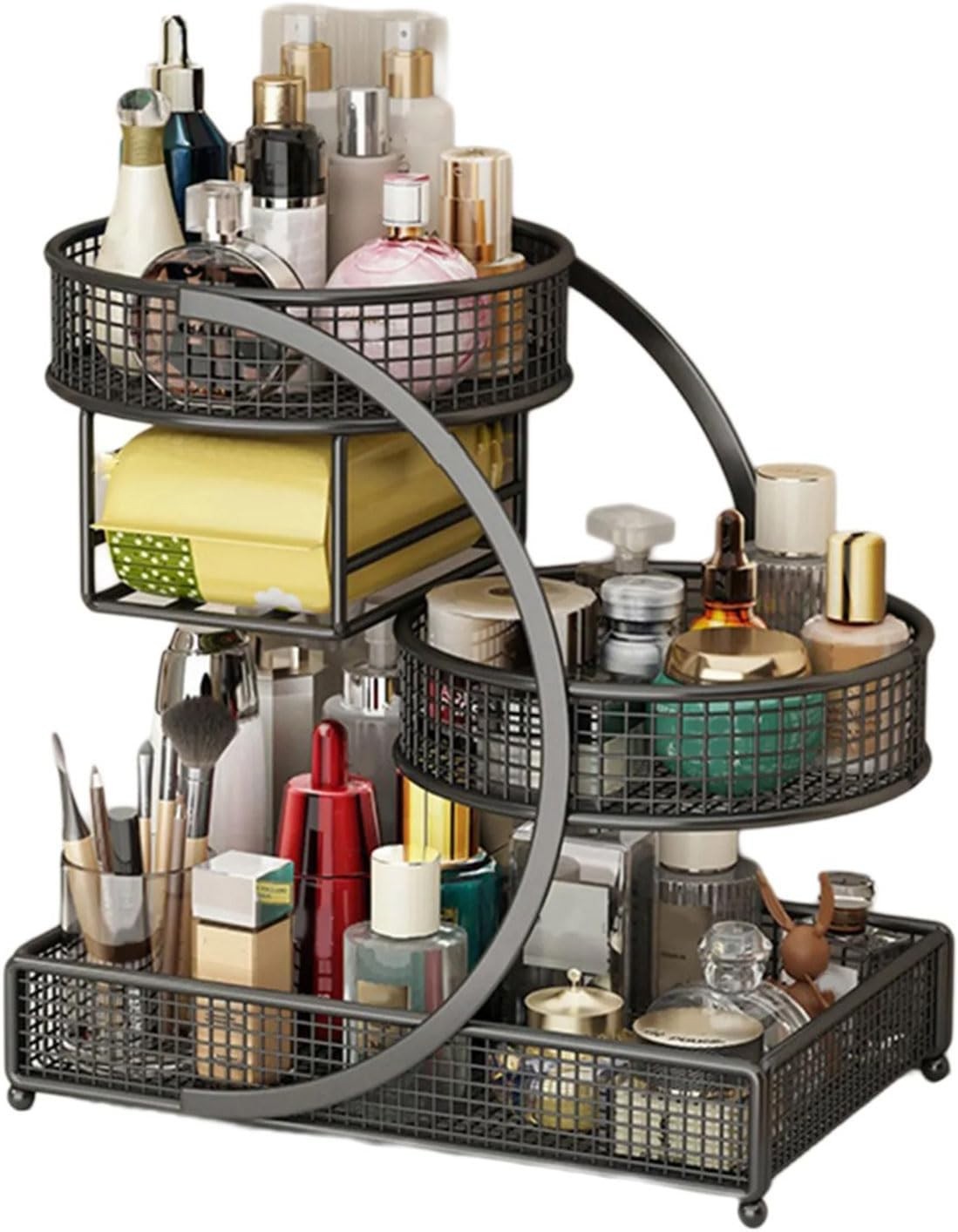 3-Tier Makeup and Perfume Organizer for Vanity, Skincare Storage Shelf